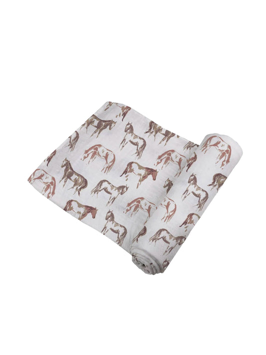 Wild Horses Bamboo Swaddle Weston Table