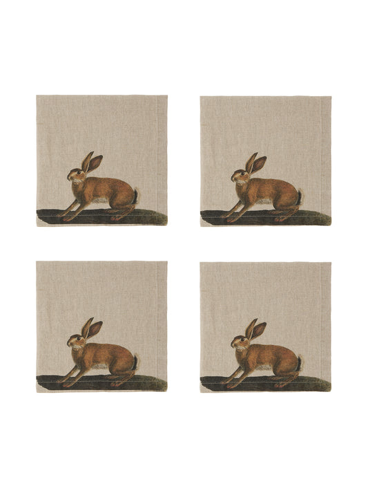 Wild Rabbit Linen Napkins Set of Four Weston Table