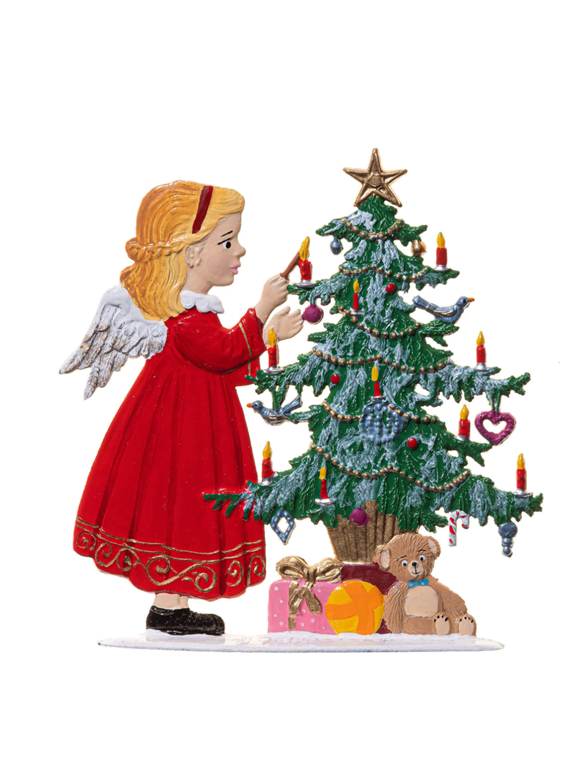Wilhelm Schweizer Pewter Angel Decorating Tree Weston Table