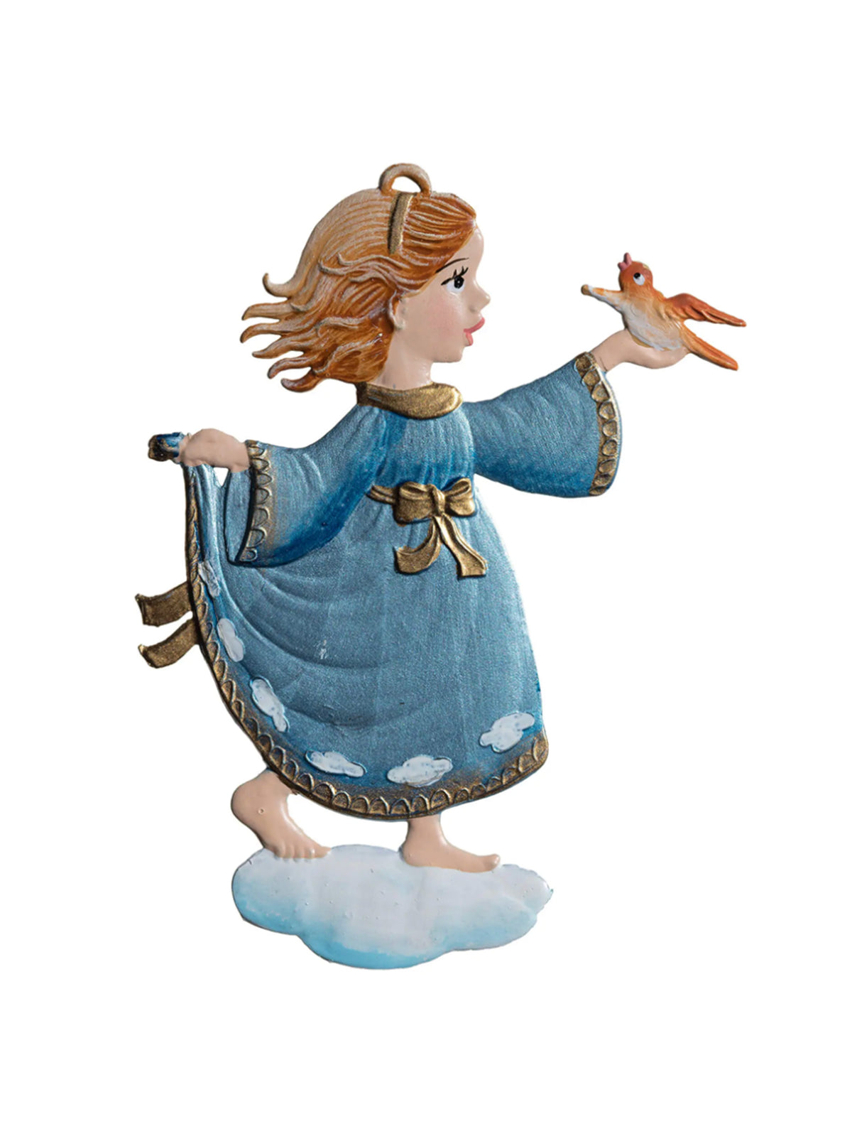 Wilhelm Schweizer Pewter Angel with a Dove Ornament Weston Table