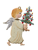 Wilhelm Schweizer Pewter Angel Carrying Tree Ornament Weston Table
