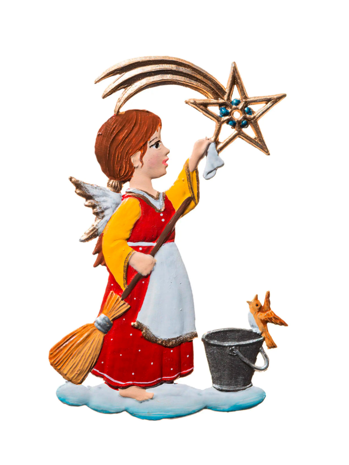 Wilhelm Schweizer Pewter Angel Star Polisher Ornament Weston Table