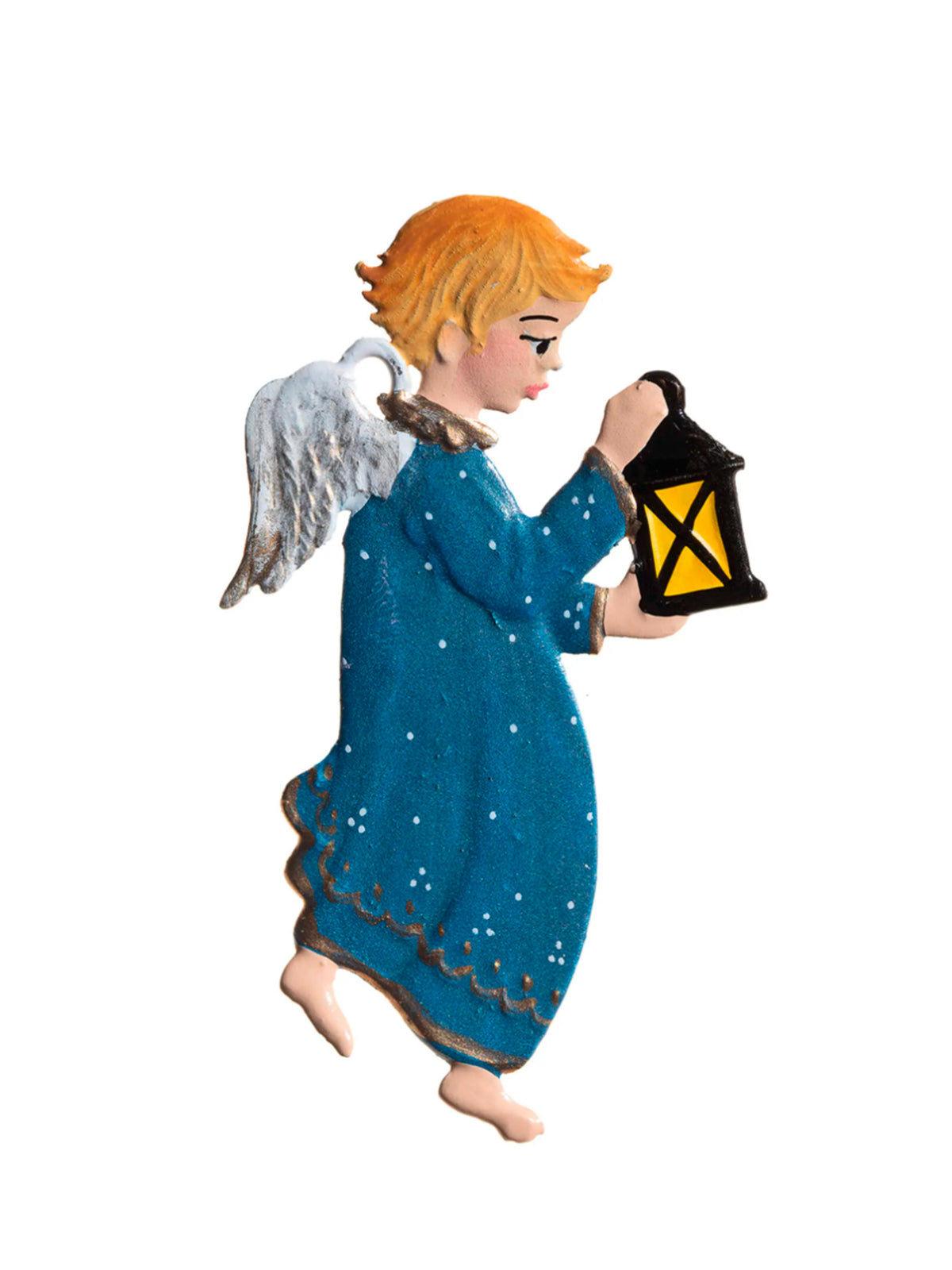 Wilhelm Schweizer Pewter Angel with Lantern Ornament Weston Table