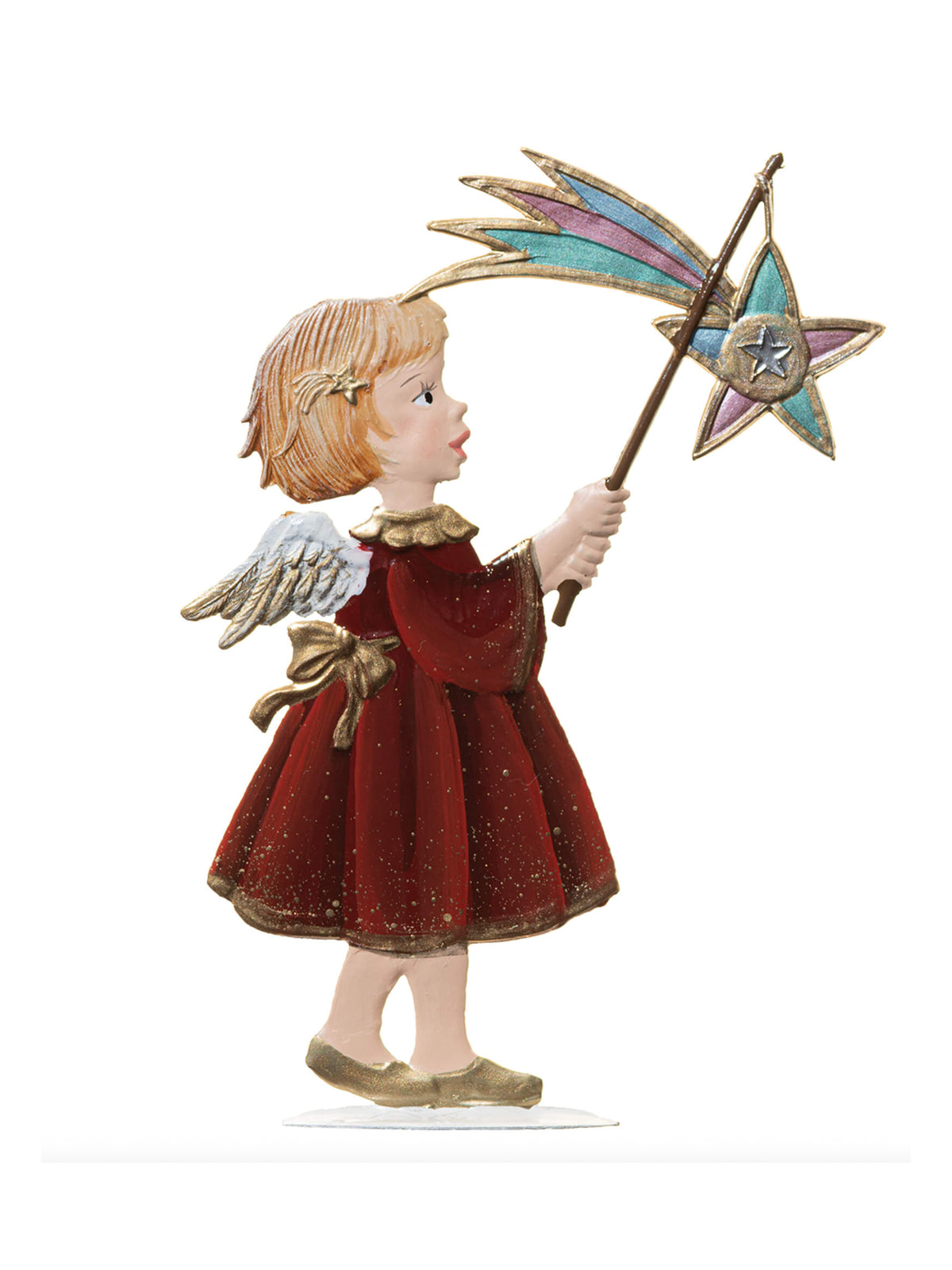Wilhelm Schweizer Pewter Angel with Star Lantern Weston Table