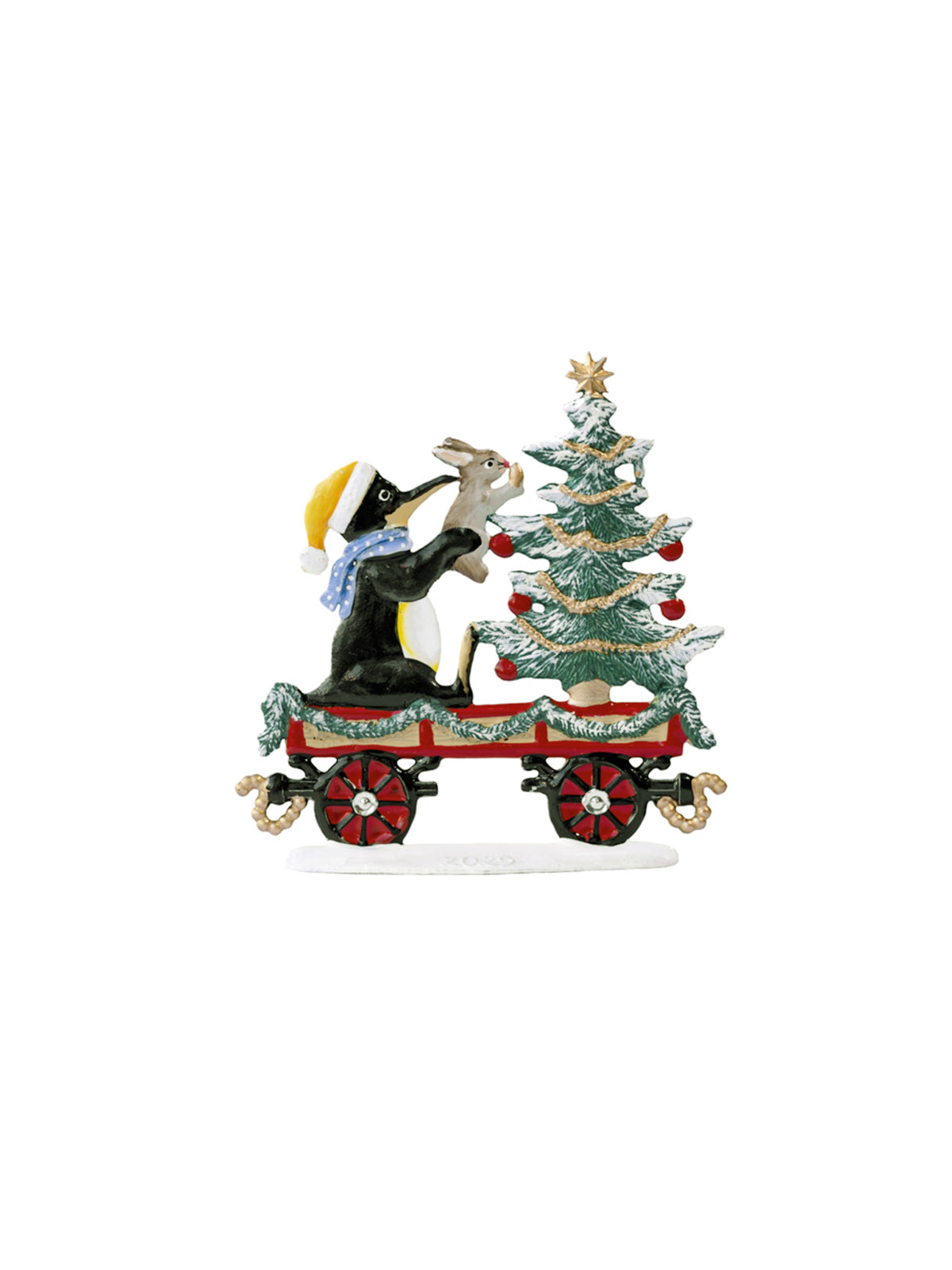Wilhelm Schweizer Pewter Christmas Train Car Penguin Decorating Tree Weston Table