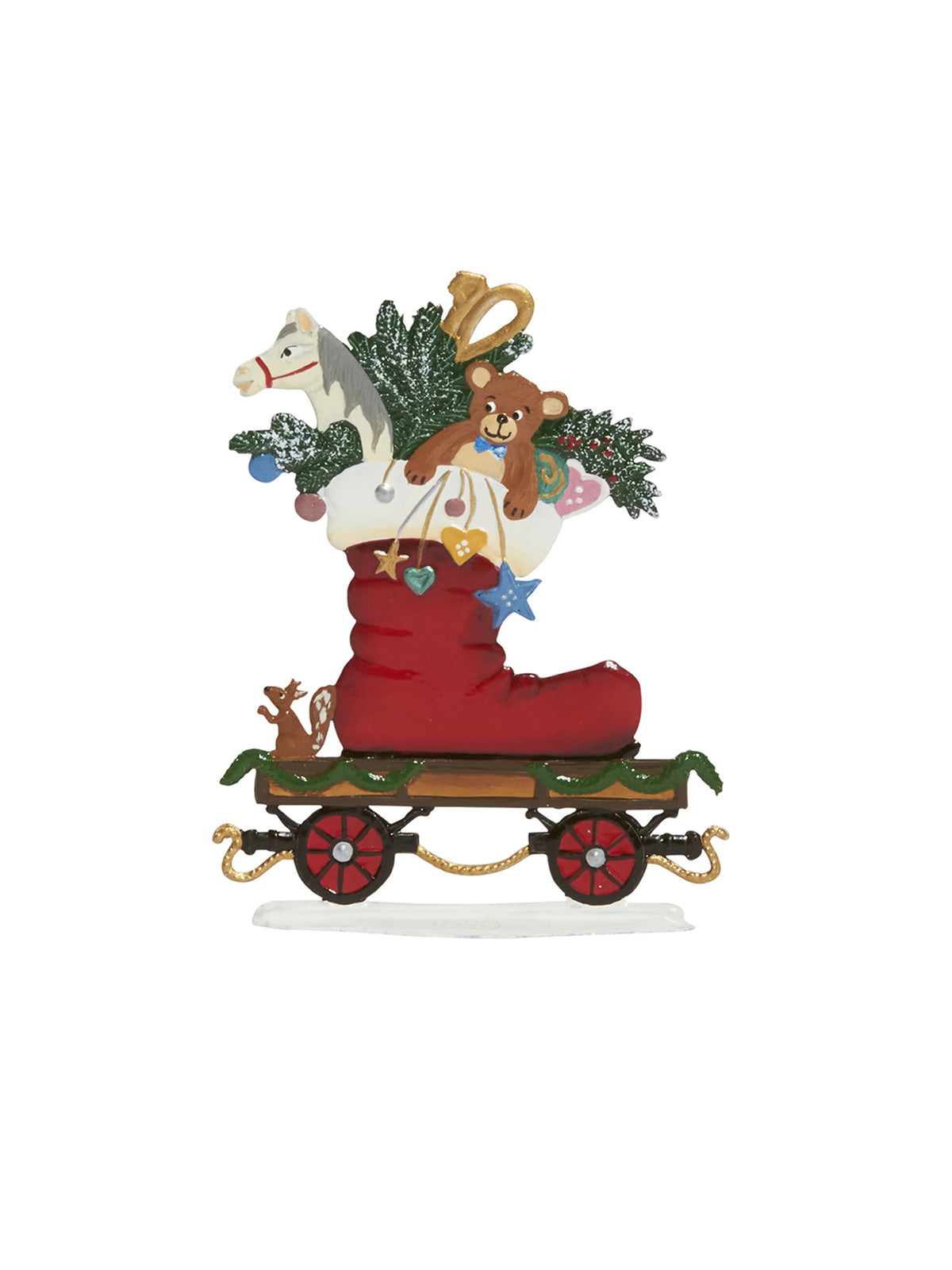 Wilhelm Schweizer Pewter Christmas Train Car Santas Boot Weston Table
