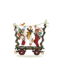 Wilhelm Schweizer Pewter Christmas Train Car with Gift Stockings Weston Table