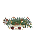 Wilhelm Schweizer Pewter Christmas Train Car with Pine Tree and Animal Escorts Weston Table