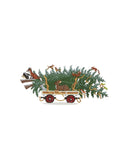 Wilhelm Schweizer Pewter Christmas Train Train Car with Pine Tree and Animal Escorts Weston Table
