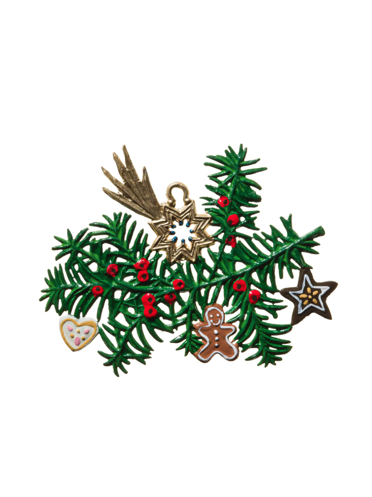 Wilhelm Schweizer Pewter Decorated Branch Ornament Weston Table