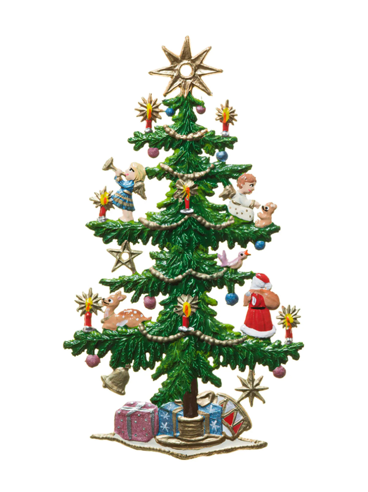 Wilhelm Schweizer Pewter Large Decorated Christmas Tree Ornament Weston Table