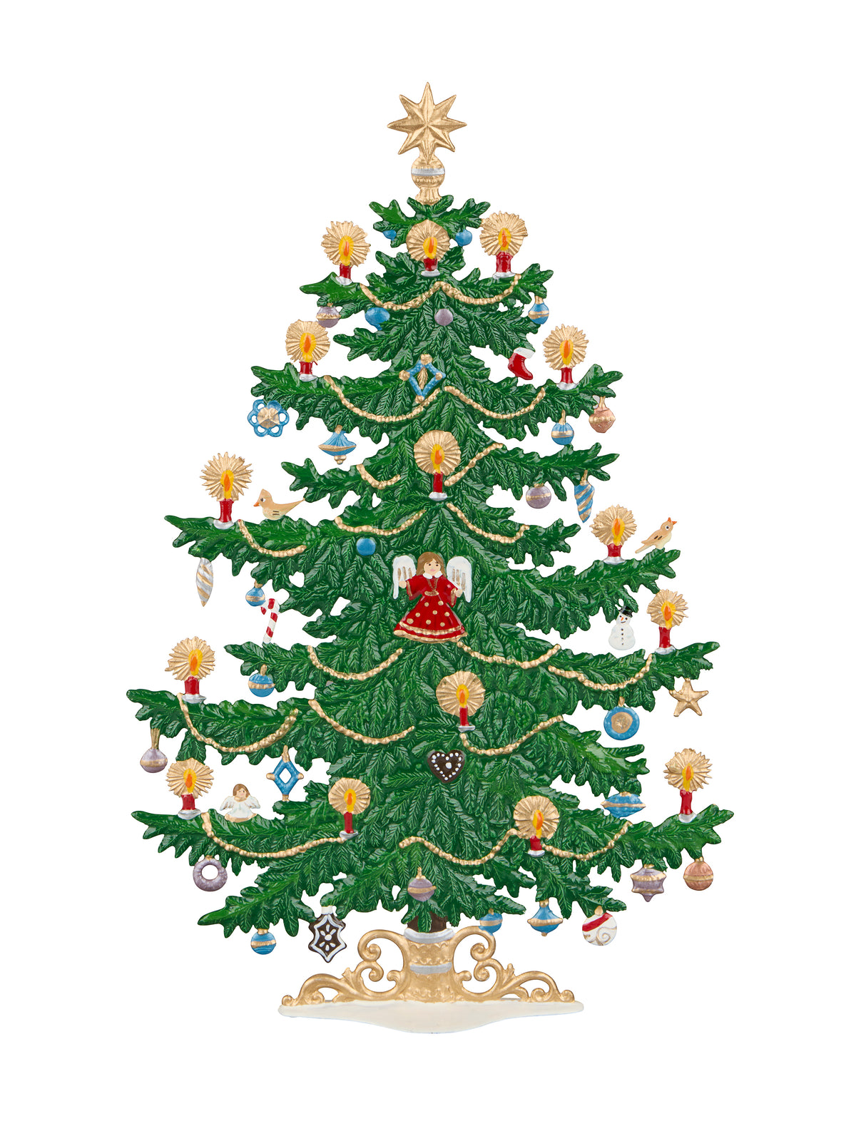 Wilhelm Schweizer Pewter Mid-Sized Decorated Tree Weston Table