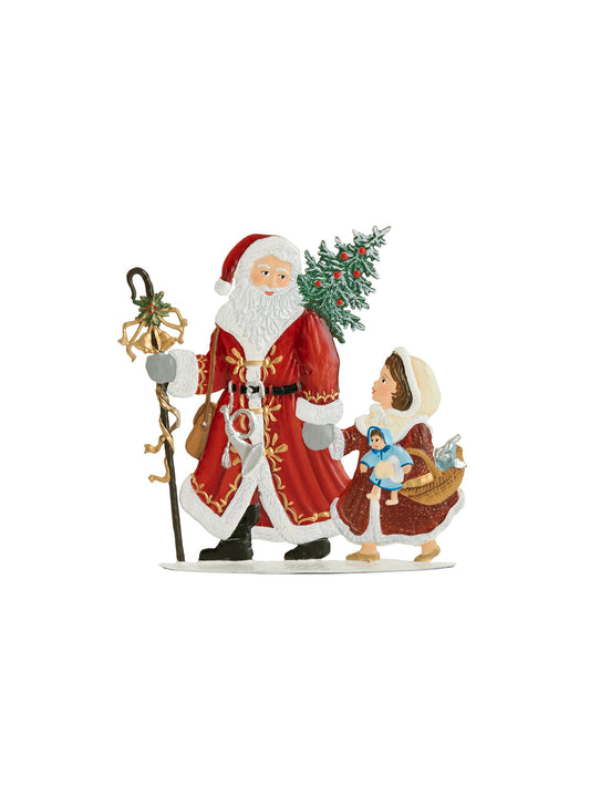 Wilhelm Schweizer Pewter Santa Holiday Friends Weston Table