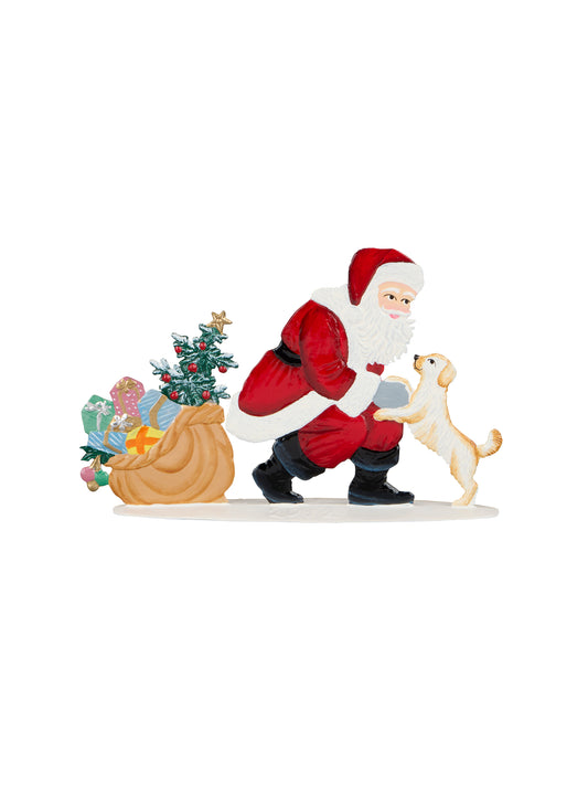 Wilhelm Schweizer Pewter Santa's Faithful Friend Weston Table