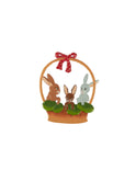 Wilhelm Schweizer Pewter Bunnies in Basket Weston Table