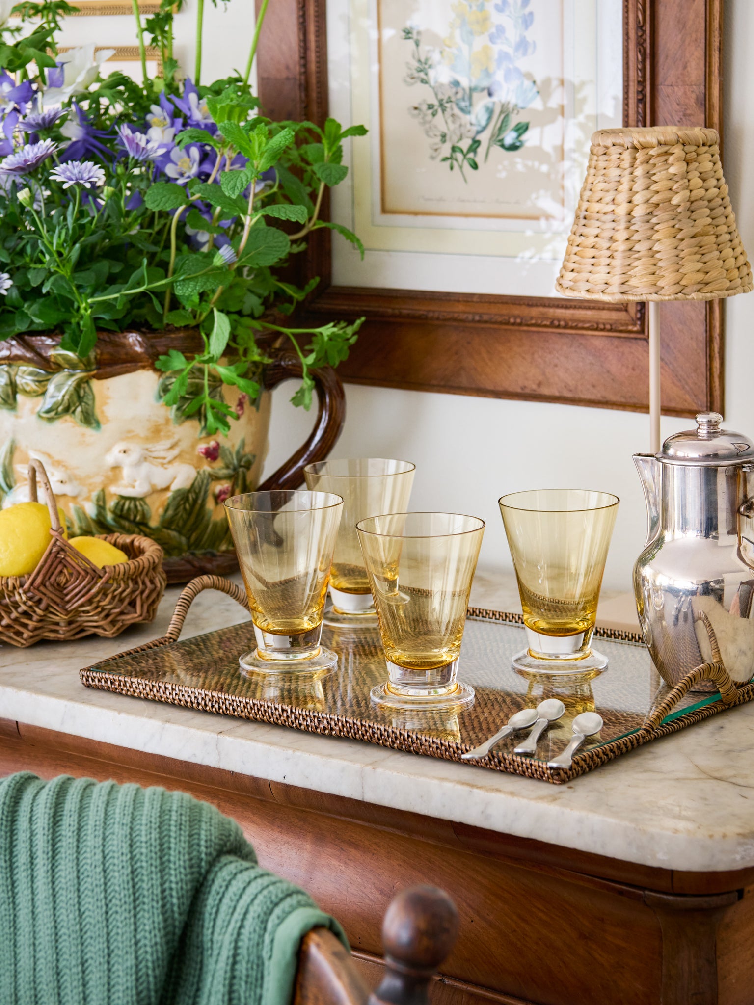 William Yeoward Crystal Amber Fanny Tumbler Weston Table