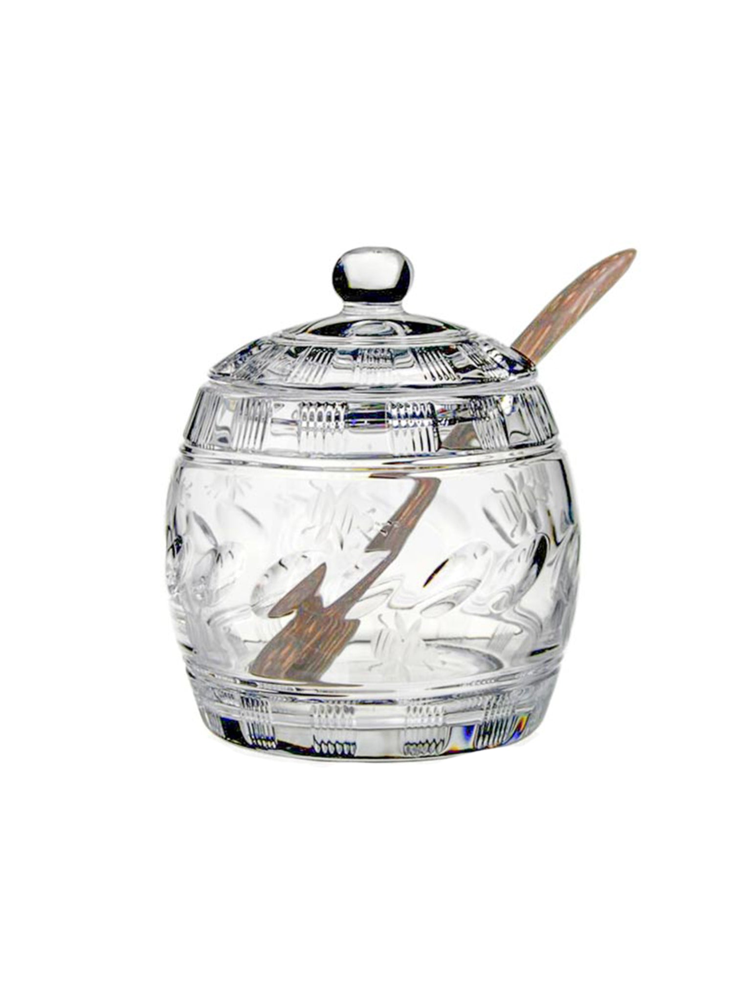 William Yeoward Crystal Bebe Honey Jar with Spoon Weston Table