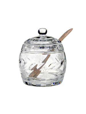  William Yeoward Crystal Bebe Honey Jar with Spoon Weston Table 