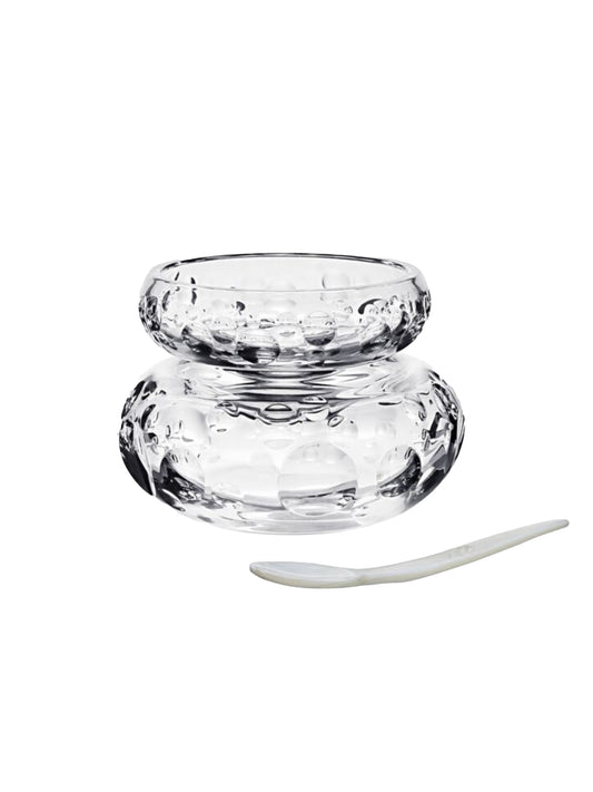 William Yeoward Crystal Caprice Caviar Server for 2 with Spoon Weston Table