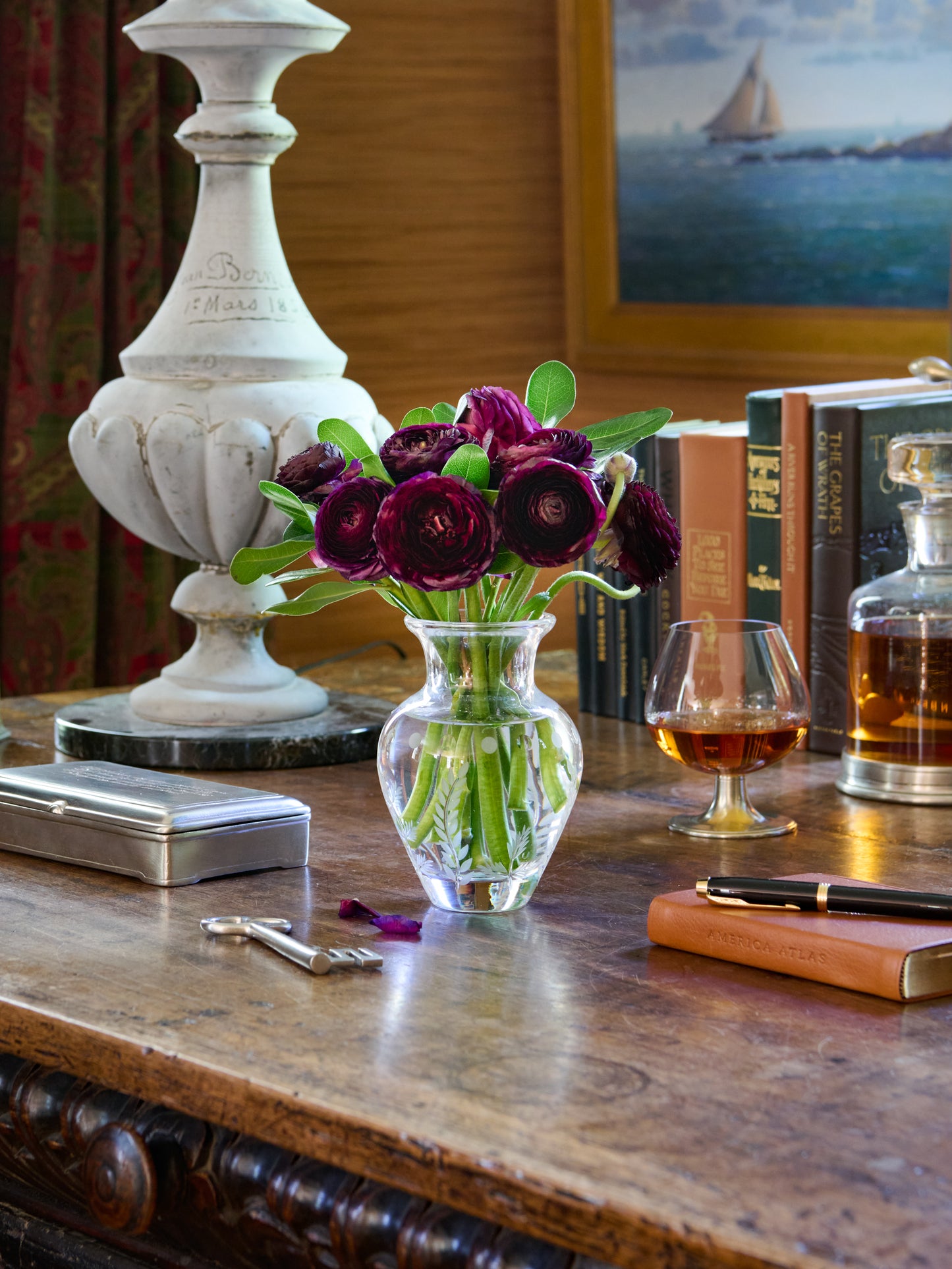 William Yeoward Crystal Fern Bouquet Vase Weston Table