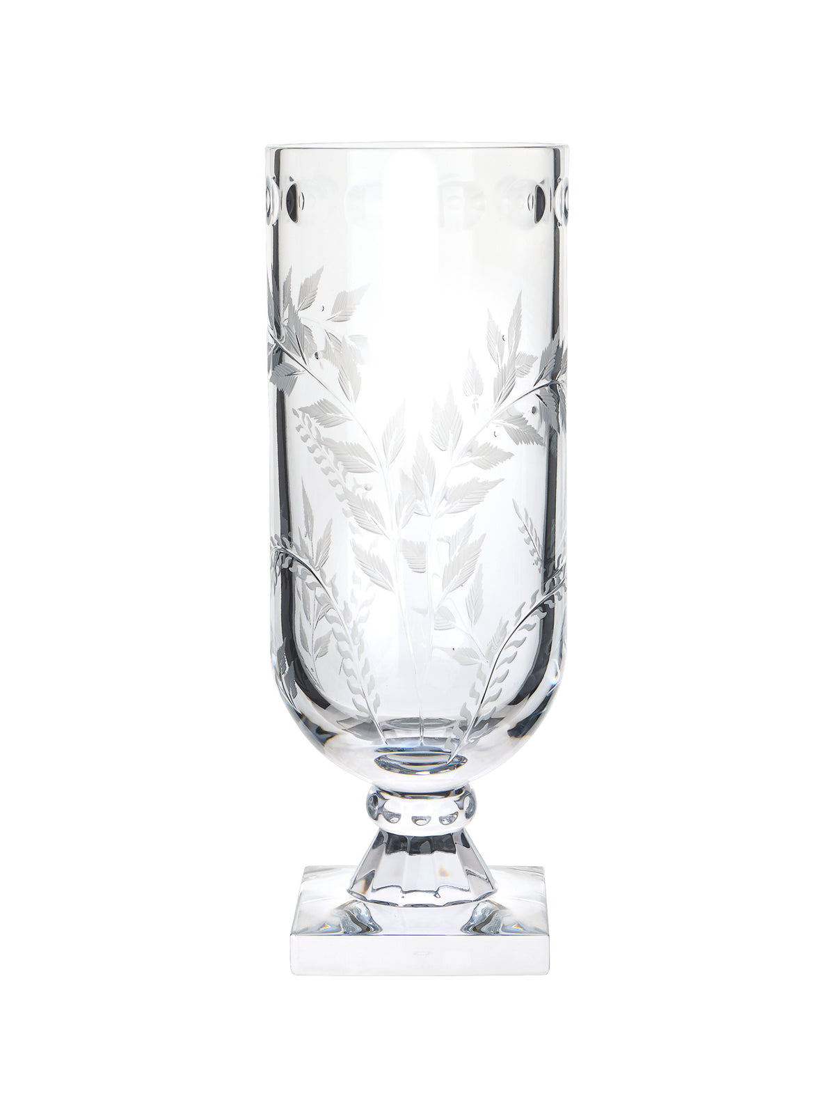 William Yeoward Crystal Fern Square Footed Hurricane Weston Table