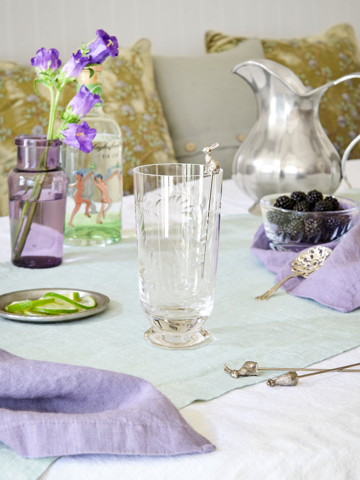William Yeoward Crystal Jasmine Footed Highball Tumbler Weston Table