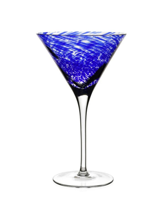 William Yeoward Crystal Vanessa Sicilian Blue Martini Glass Weston Table