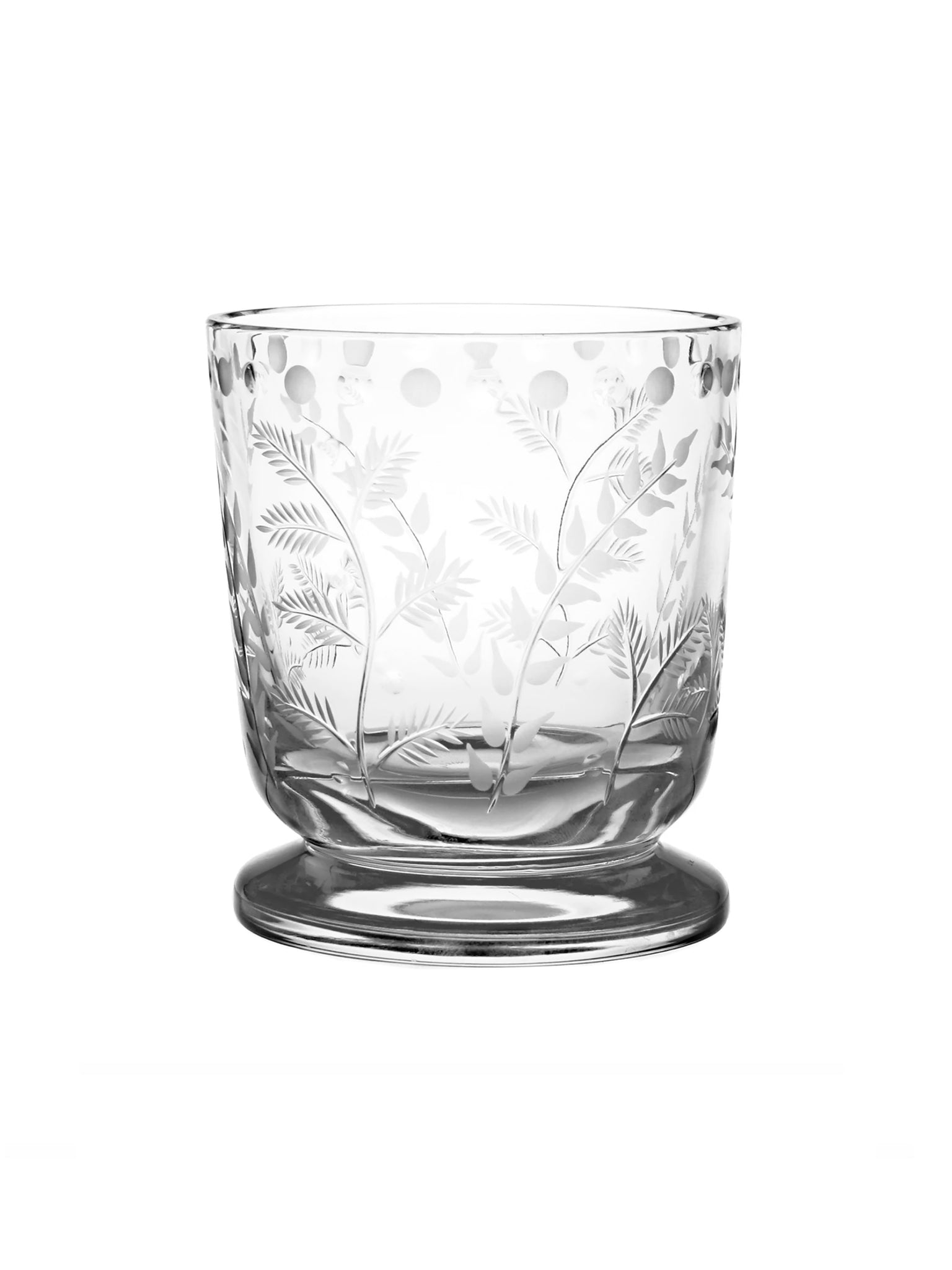 William Yeoward Crystal Fern Footed Vase 4.5 Inches Weston Table