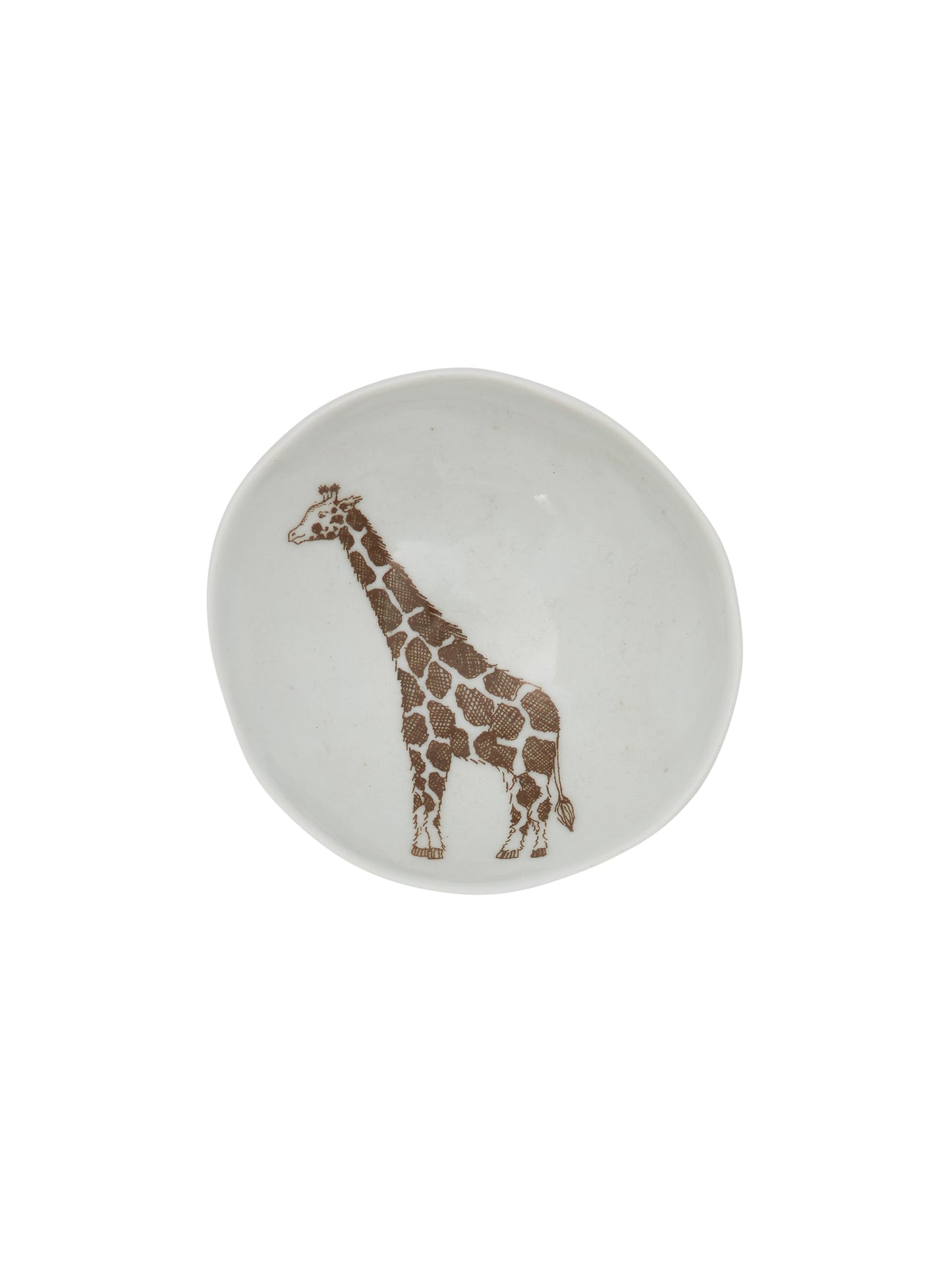 Wood Grain Safari Animal Ceramic Dish Giraffe  Weston Table