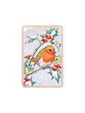Woodland Forest Animal Wooden Postcards Christmas Robin Weston Table