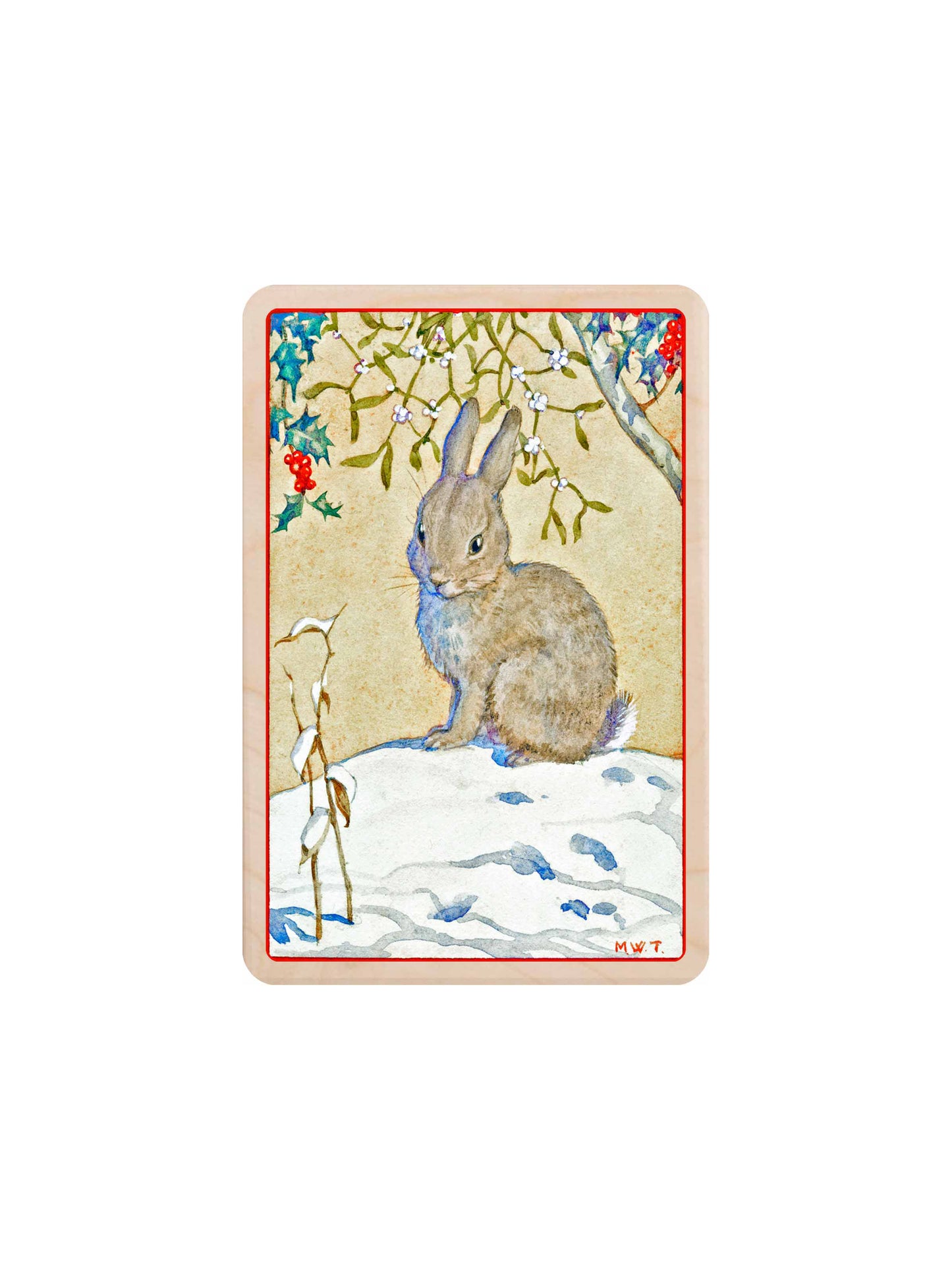 Woodland Forest Animal Wooden Holiday Postcards Little Bunny Weston Table