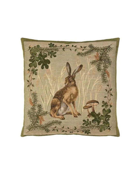 Woodland Hare Tapestry Pillow Weston Table SP