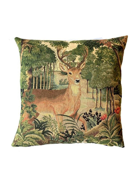 Woodland Stag with Trees Pillow Weston Table