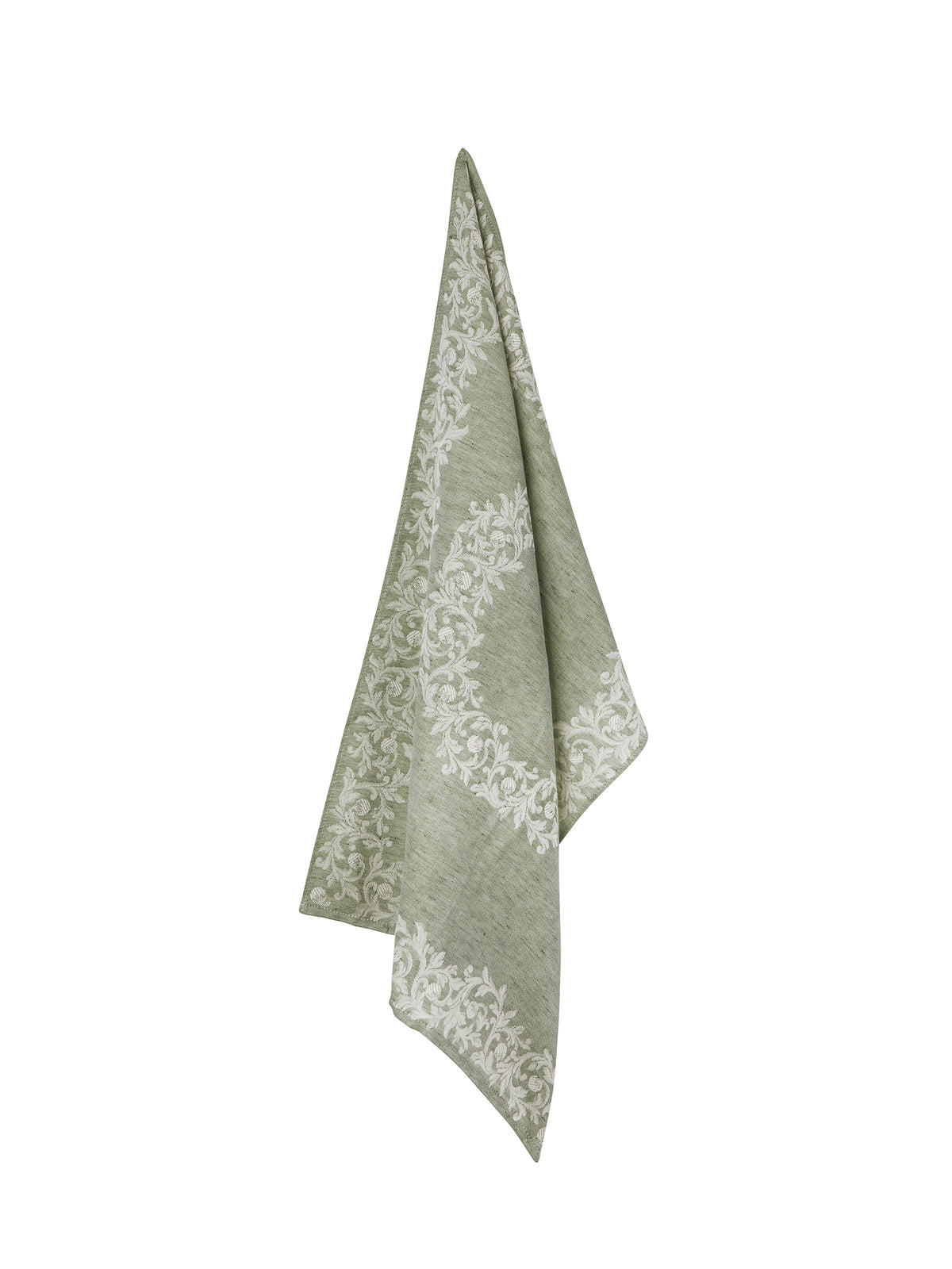 Wreath Sage Linen Kitchen Towel Weston Table
