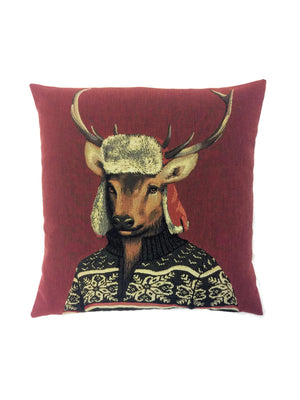  Trapper Stag Jacquard Pillow Weston Table 