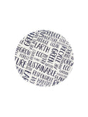 Your Green Kitchen Large Bowl Cover Navy Unwaxed Words Weston Table