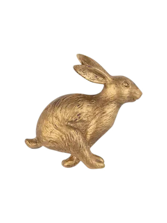 Gold Rabbit Ornament One Weston Table
