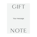 Elegant stationery-style gift note