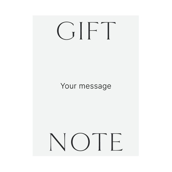 Elegant stationery-style gift note