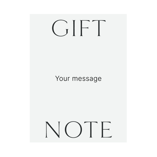 Elegant stationery-style gift note