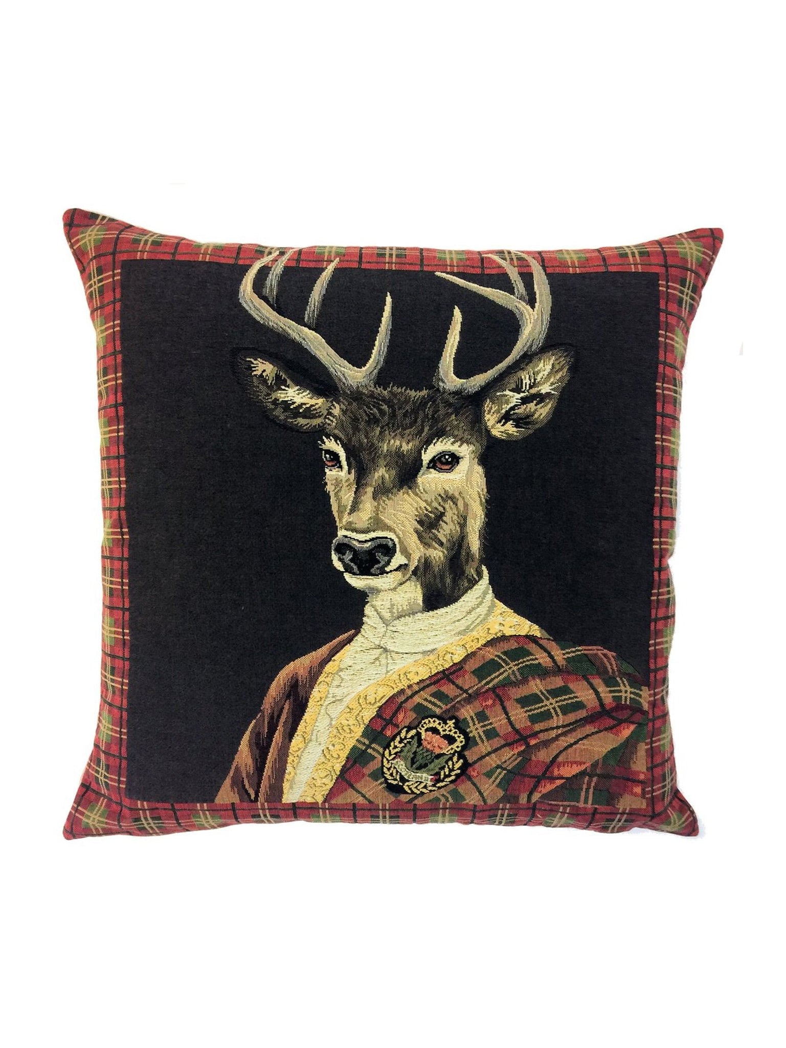 Buchanan Clan Front Facing Stag Pillow Weston Table