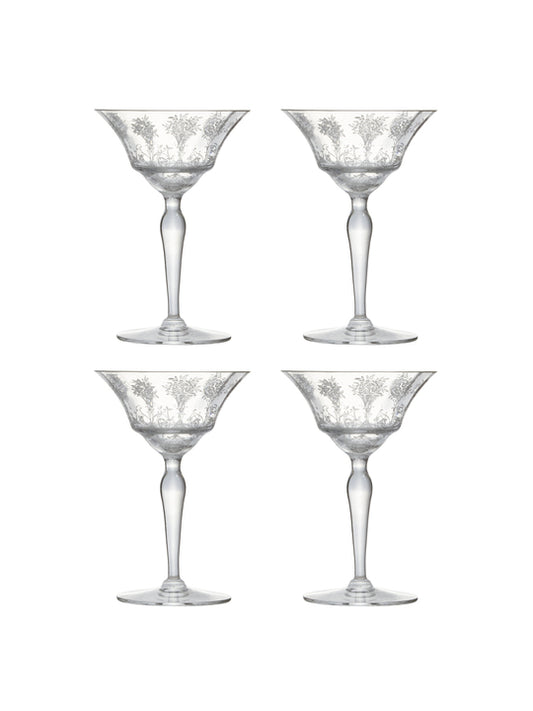 Shop the Vintage 1950s Etched Beer Glasses at Weston Table
