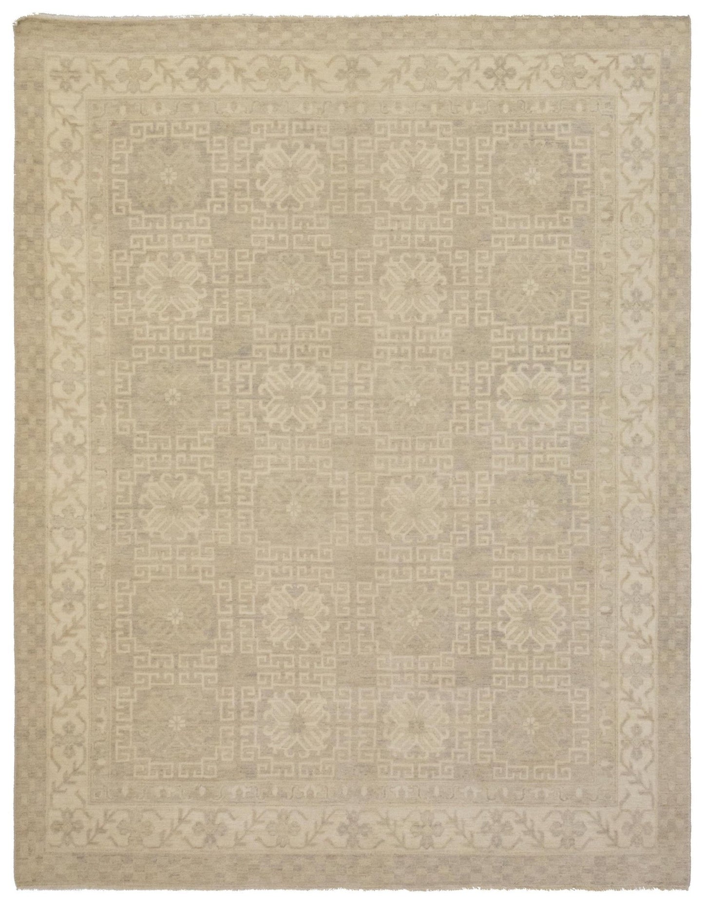 Landry & Arcari Rugs & Carpeting Ivory Hand-Knotted Wool Rug Weston Table