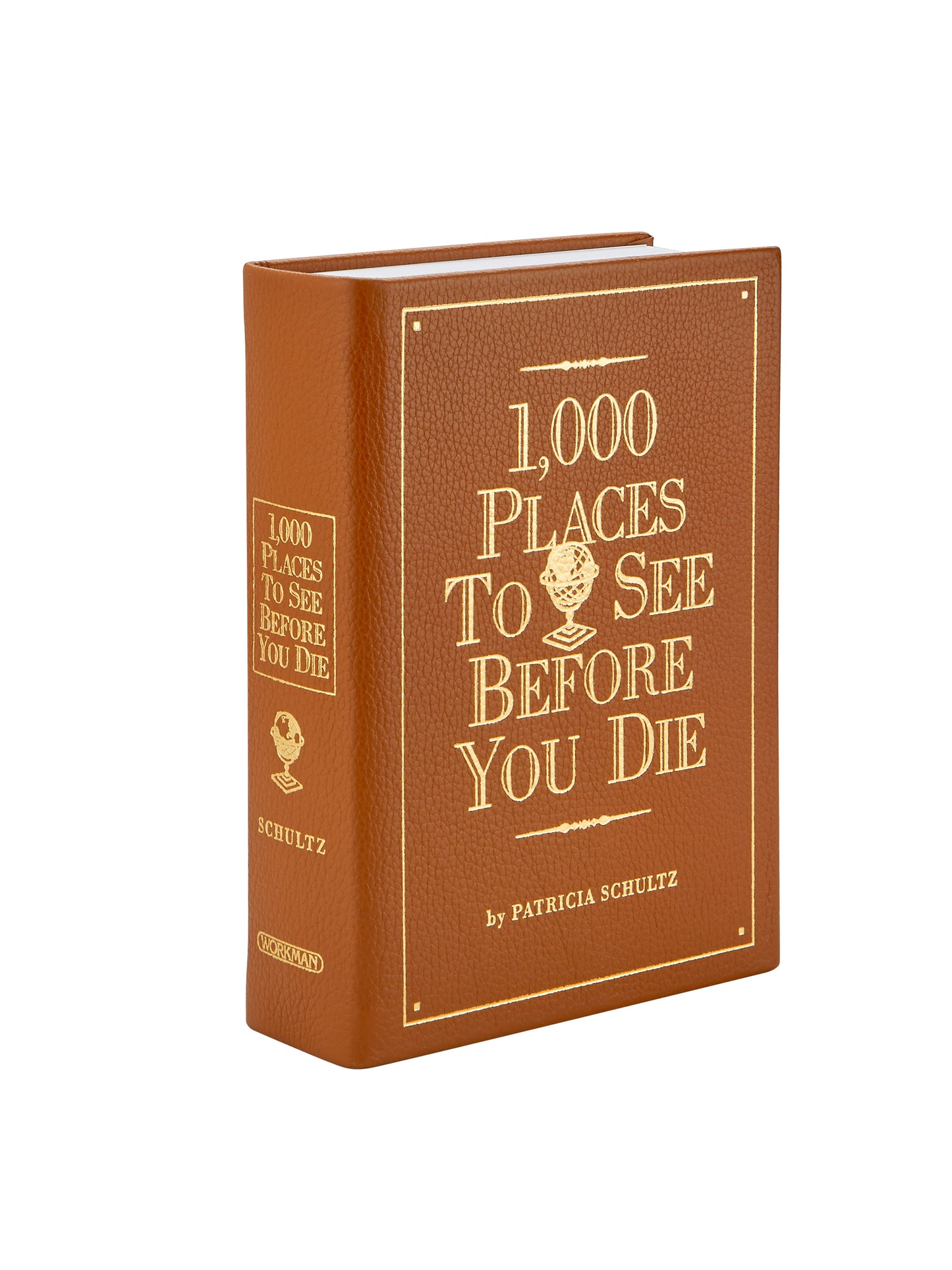 1000 Places to See Before You Die Leather Bound Edition Tan Weston Table