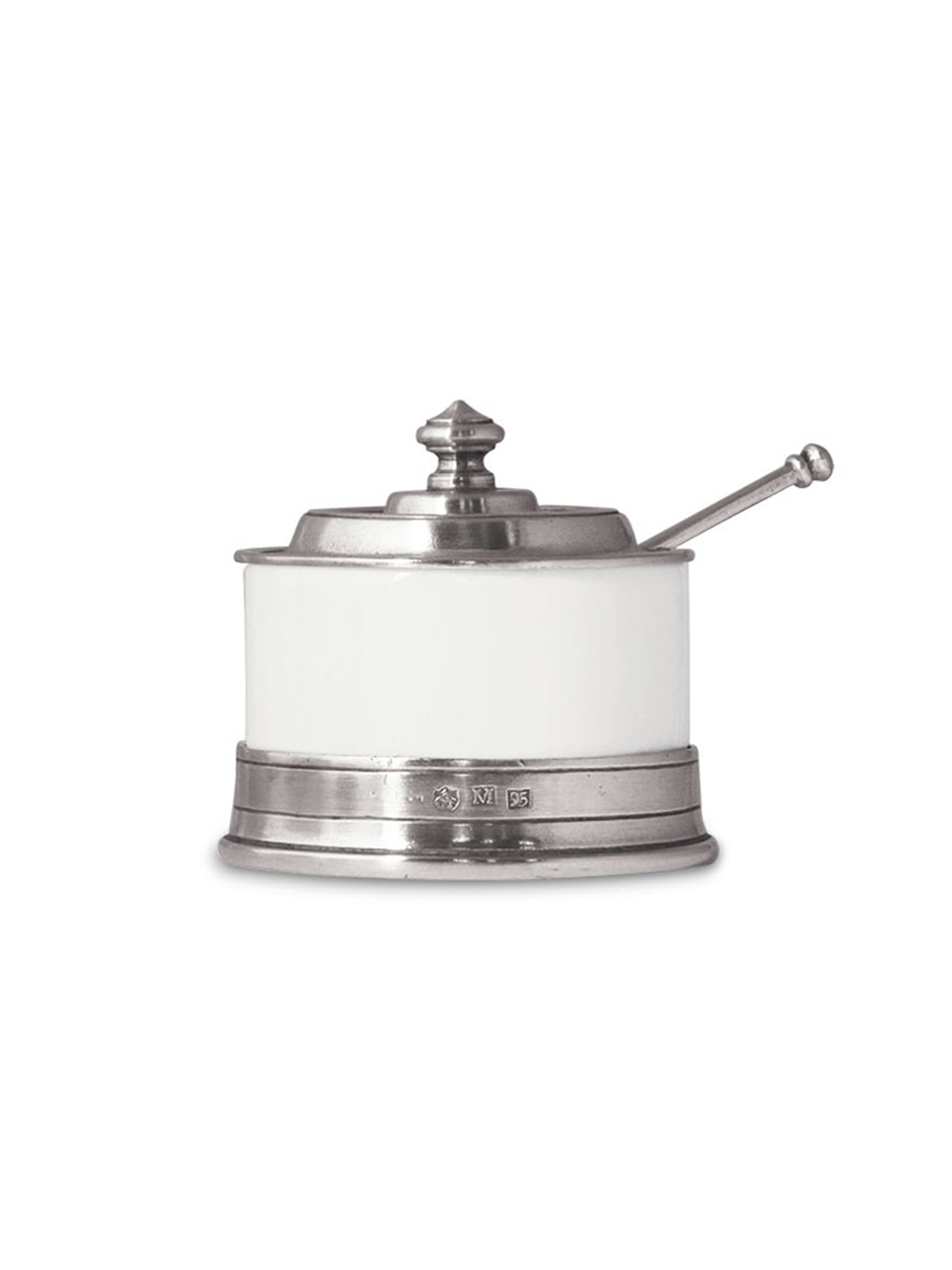 MATCH Pewter Convivio Jam Pot with Spoon Weston Table