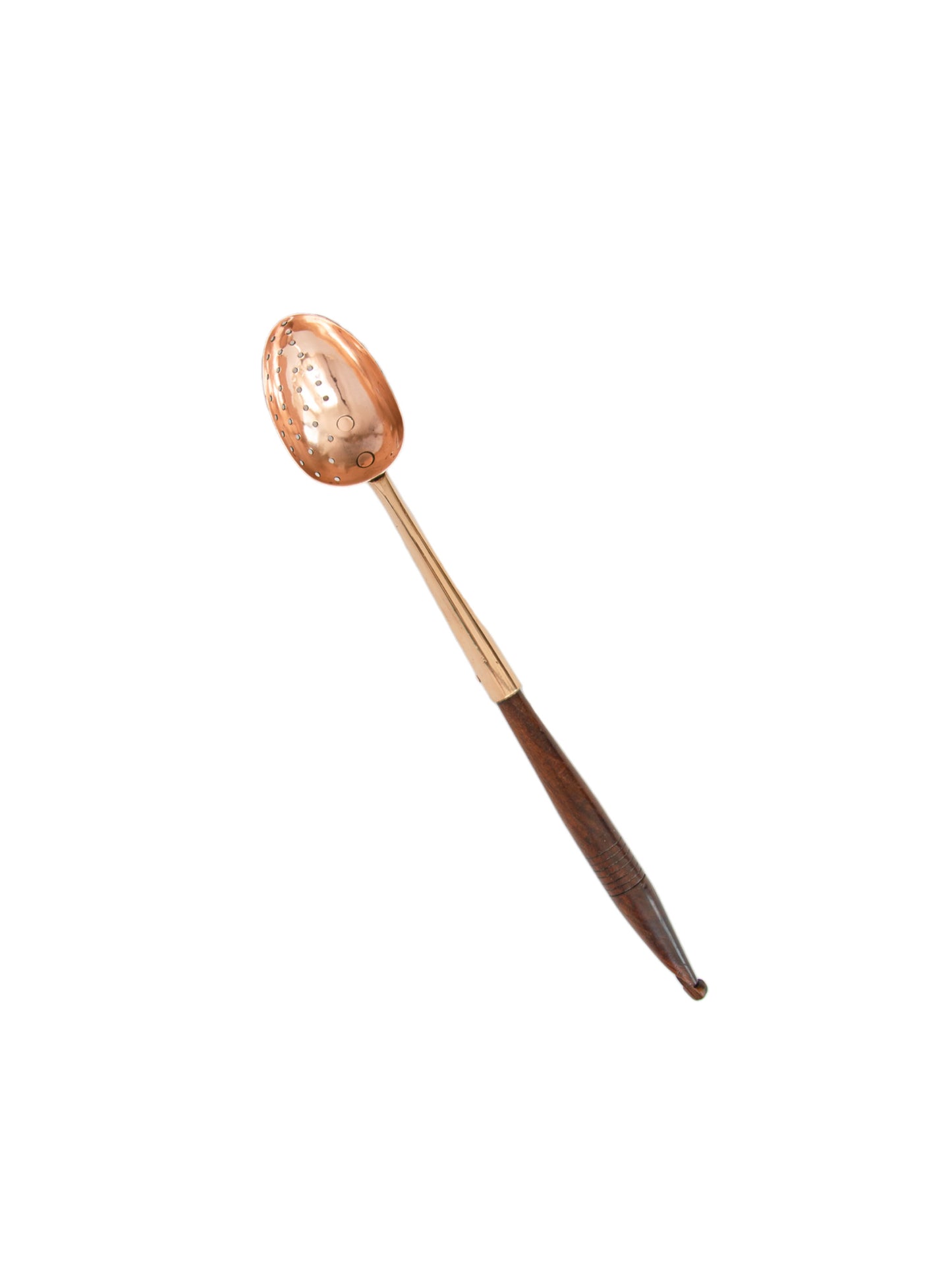 1860s English Copper Straining Spoon Weston Table