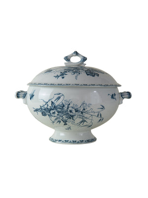  1910s French Butterfly Ironstone Tureen Weston Table 
