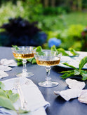 1920s Baccarat Richelieu Champagne Glasses Weston Table