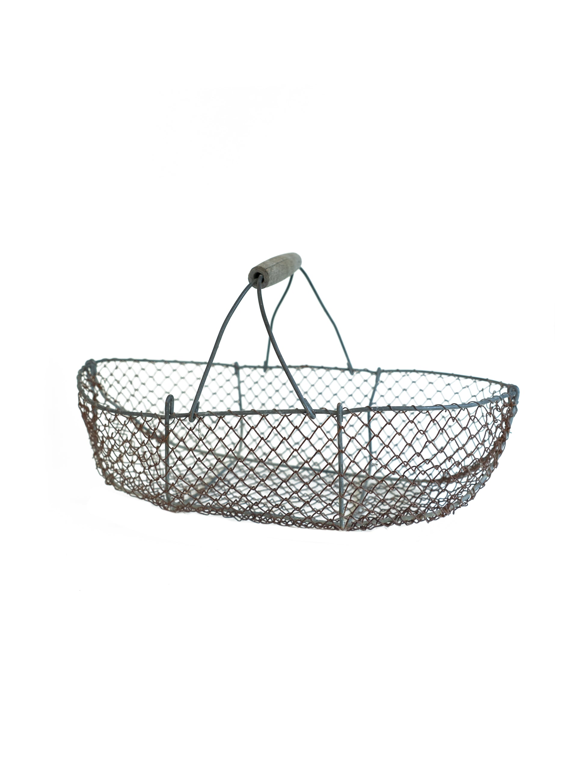 Vintage 1920s French Fruit Wire Basket Weston Table