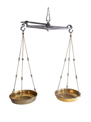  1920s French Hanging Balance Scales Weston Table 